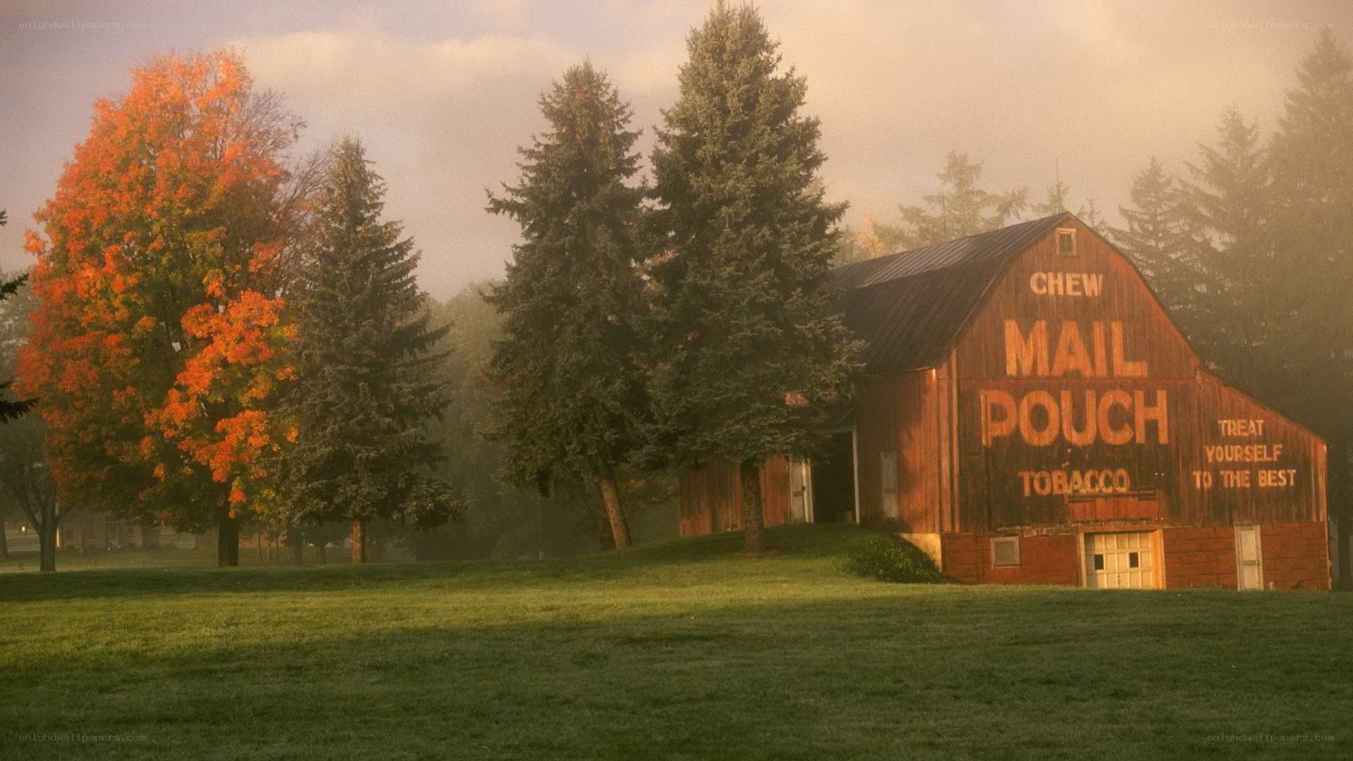Barn with Mail Pouch Tobacco sign