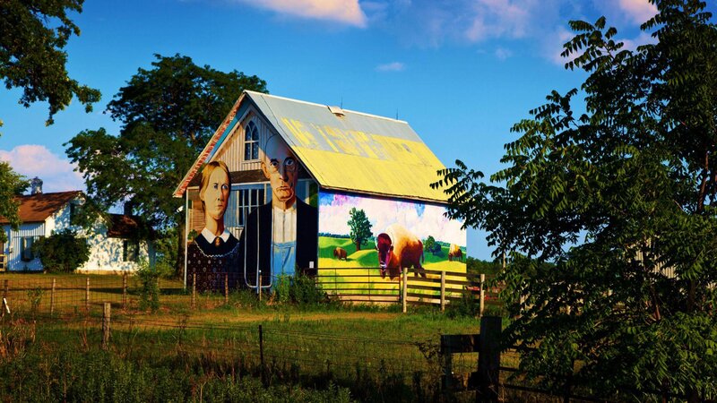 Barn with Mural