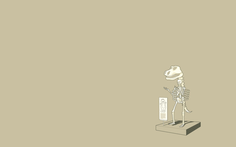Barney Dinosaur Skeleton — Beige