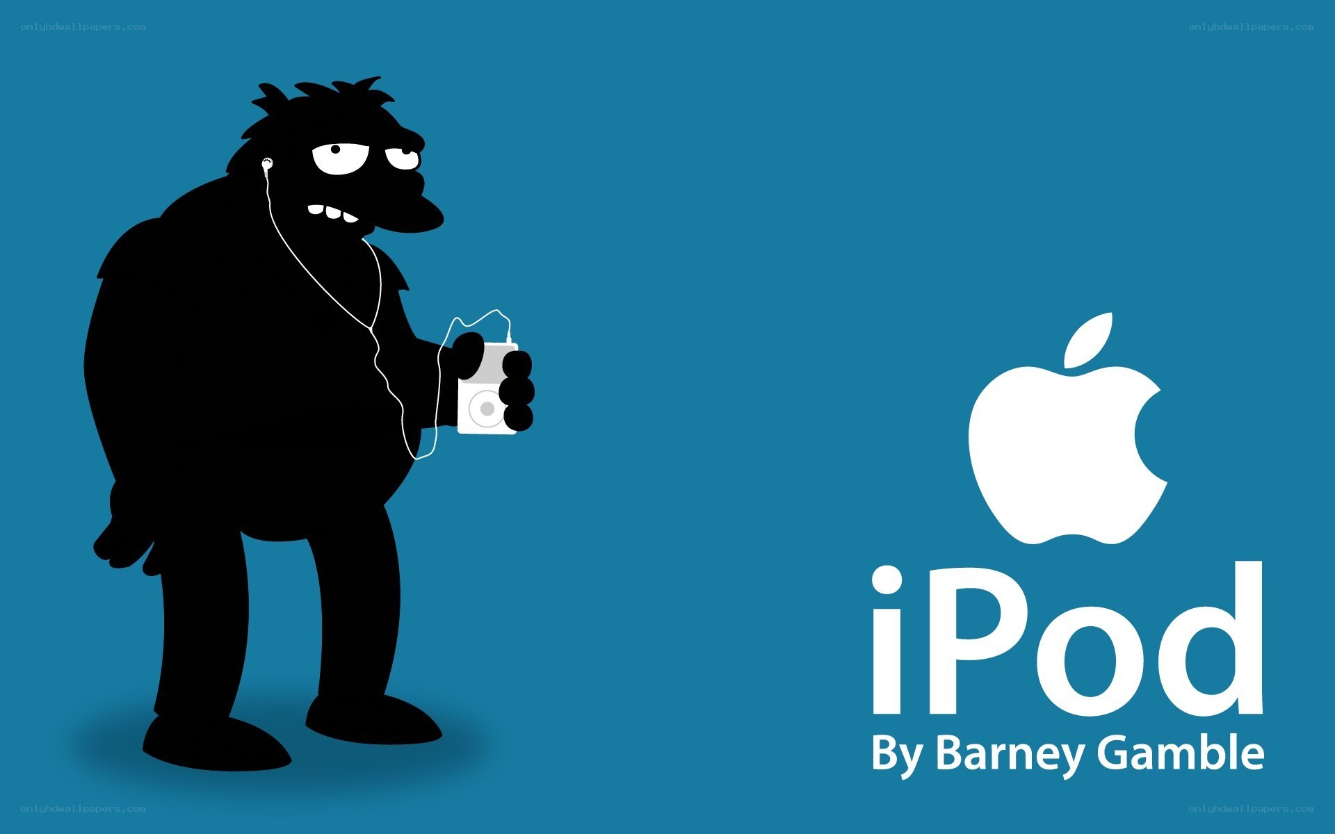 Barney listens to iPod