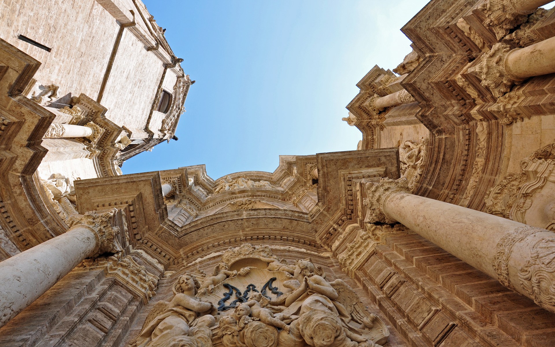 Baroque church facade details