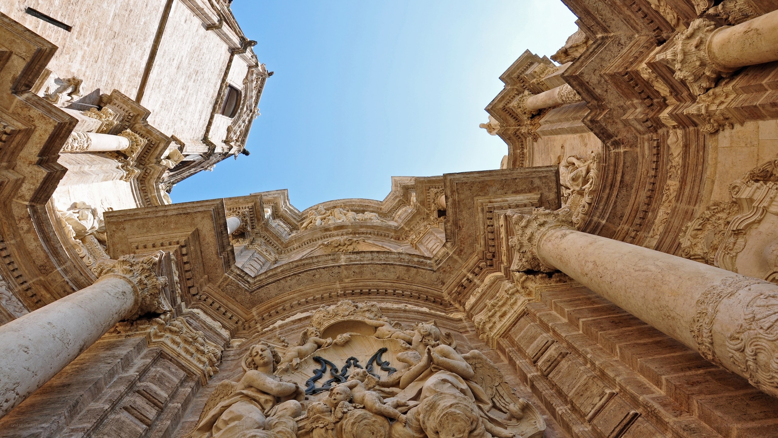 Baroque church facade details