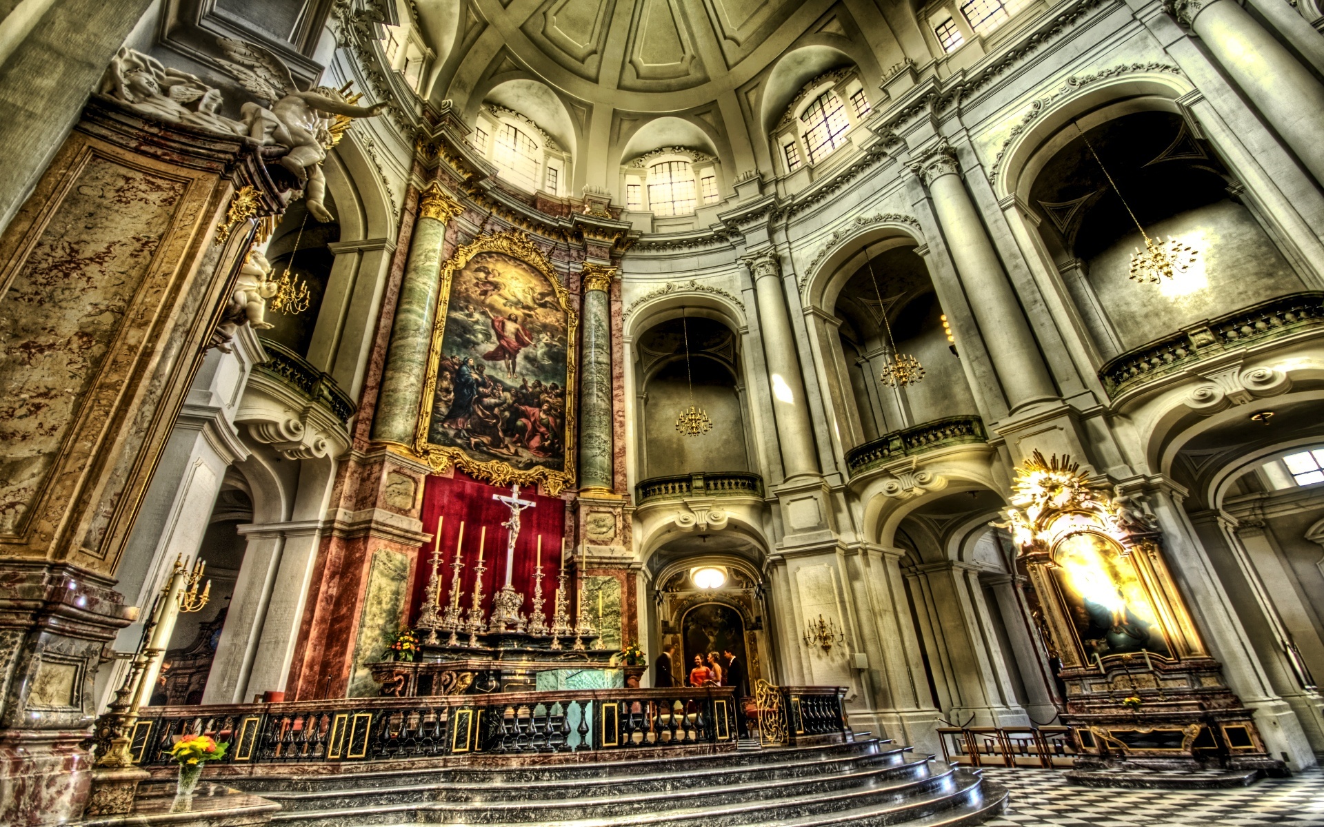 Baroque church interior