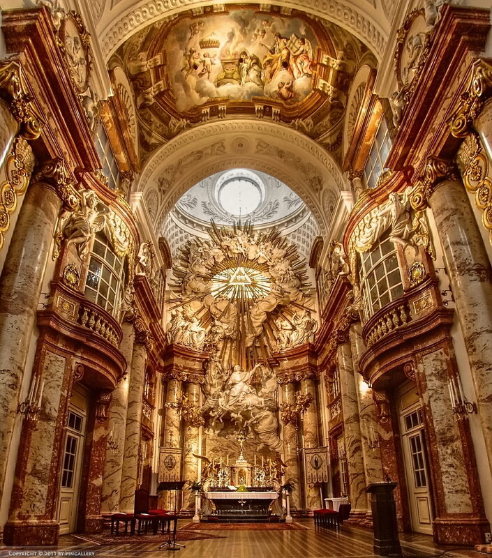 Baroque church interior