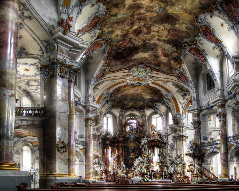 Baroque Church Interior — White