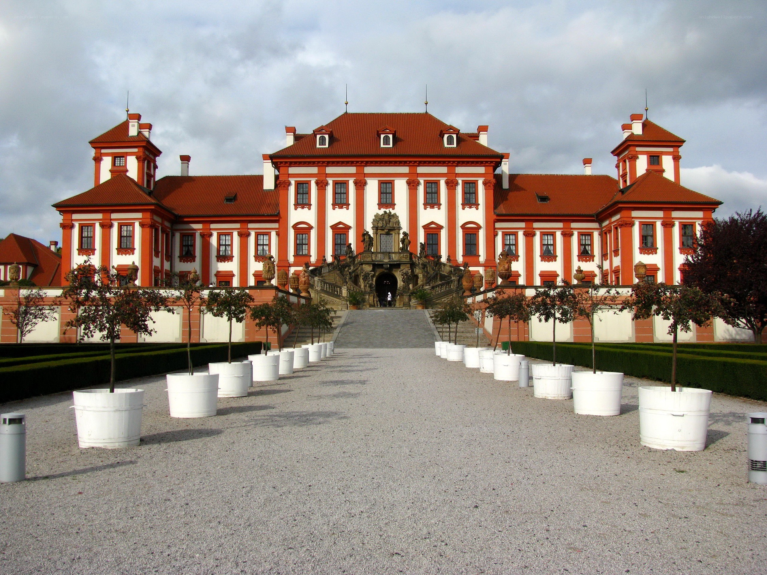 Baroque palace with grand staircase