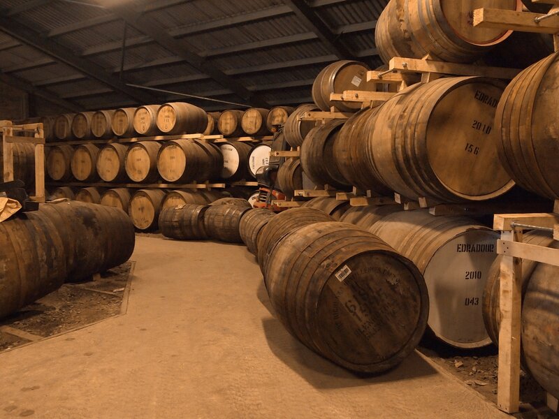 Barrels in a warehouse