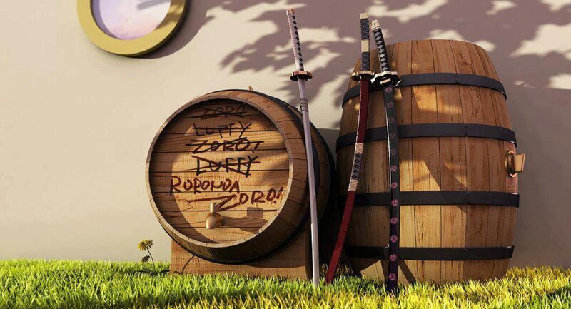 Barrels with Swords