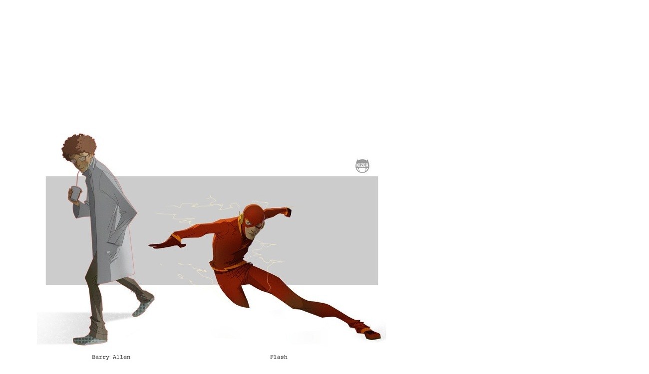 Barry Allen and Flash concept art
