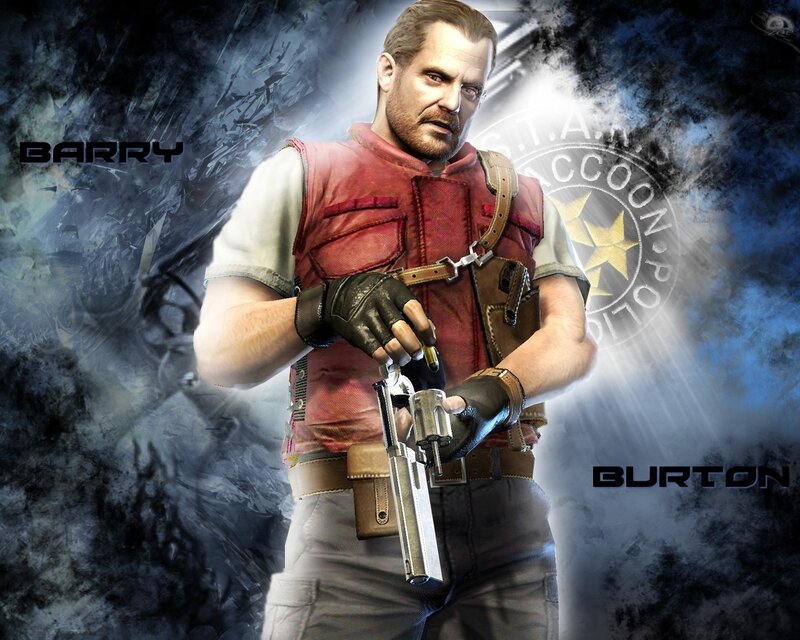 Barry Burton Holding Gun