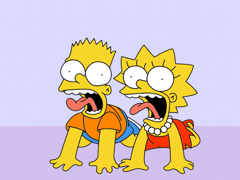 Bart and Lisa screaming