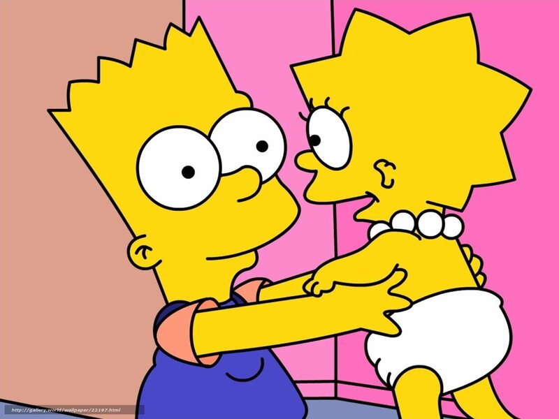 Bart holding baby Lisa