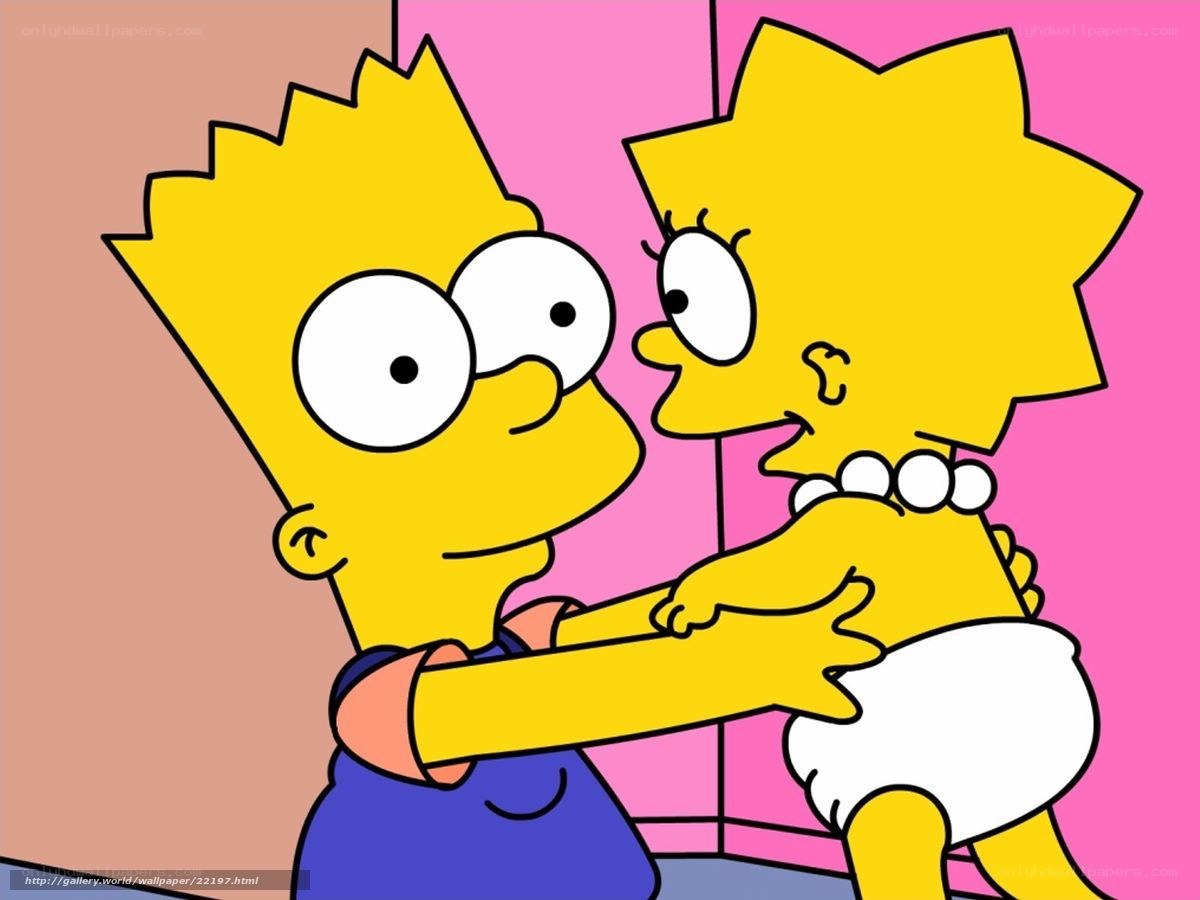 Bart holding baby Lisa