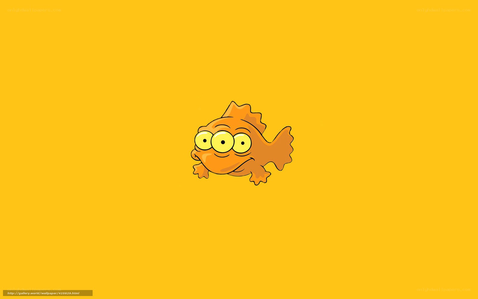 Bart's goldfish on yellow
