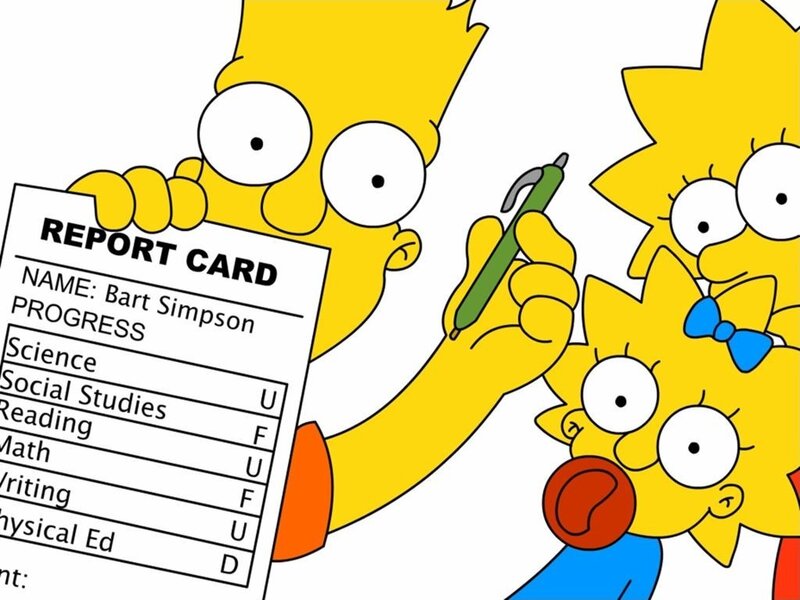 Bart's report card