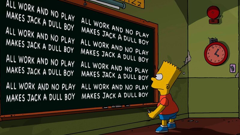 Bart Simpson at Blackboard