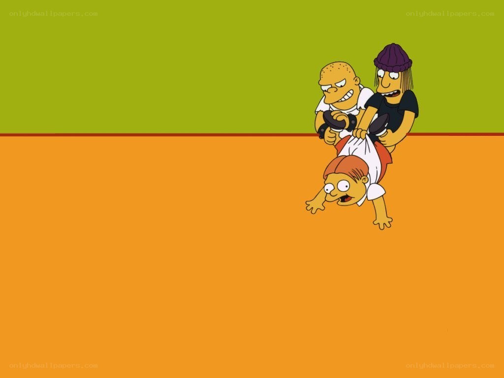 Bart Simpson being carried