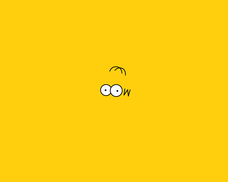 Bart Simpson eyes on yellow