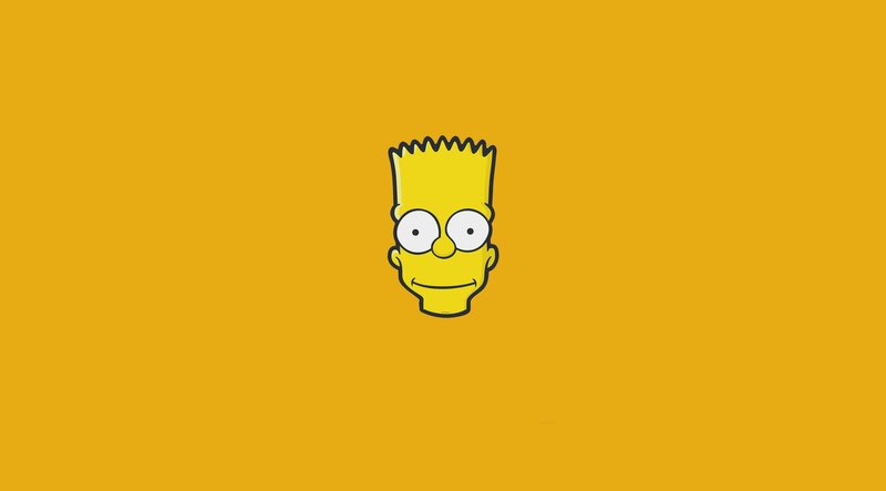 Bart Simpson Head — Yellow
