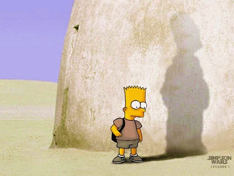 Bart Simpson in desert