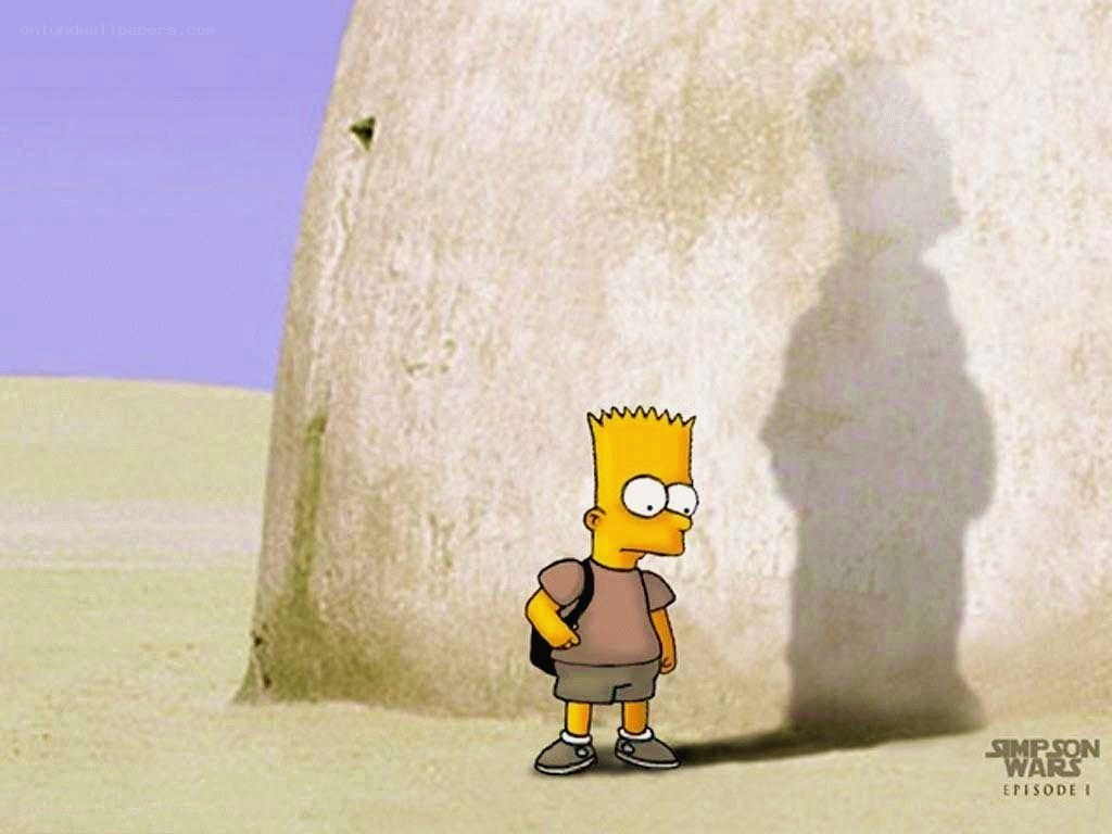 Bart Simpson in desert