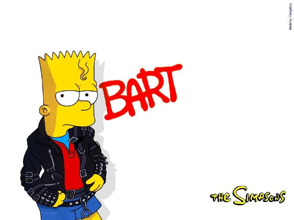 Bart Simpson in leather jacket