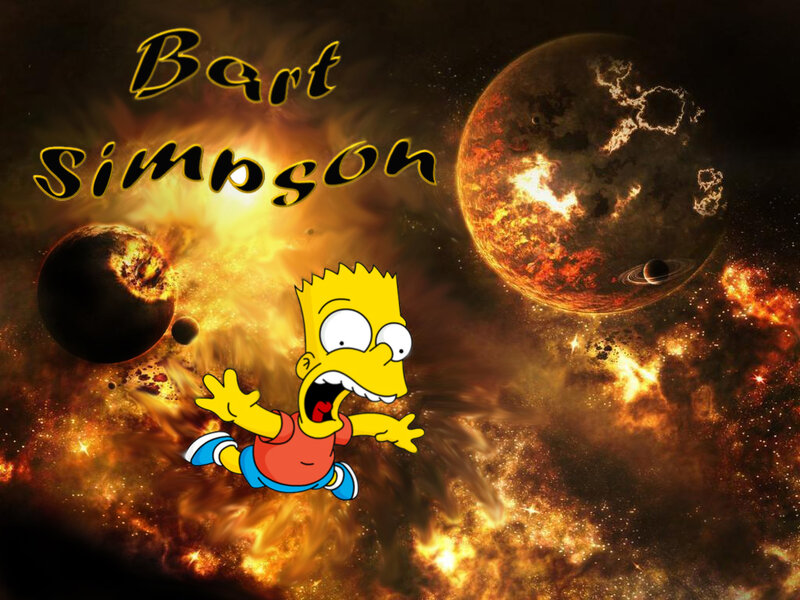 Bart Simpson in space