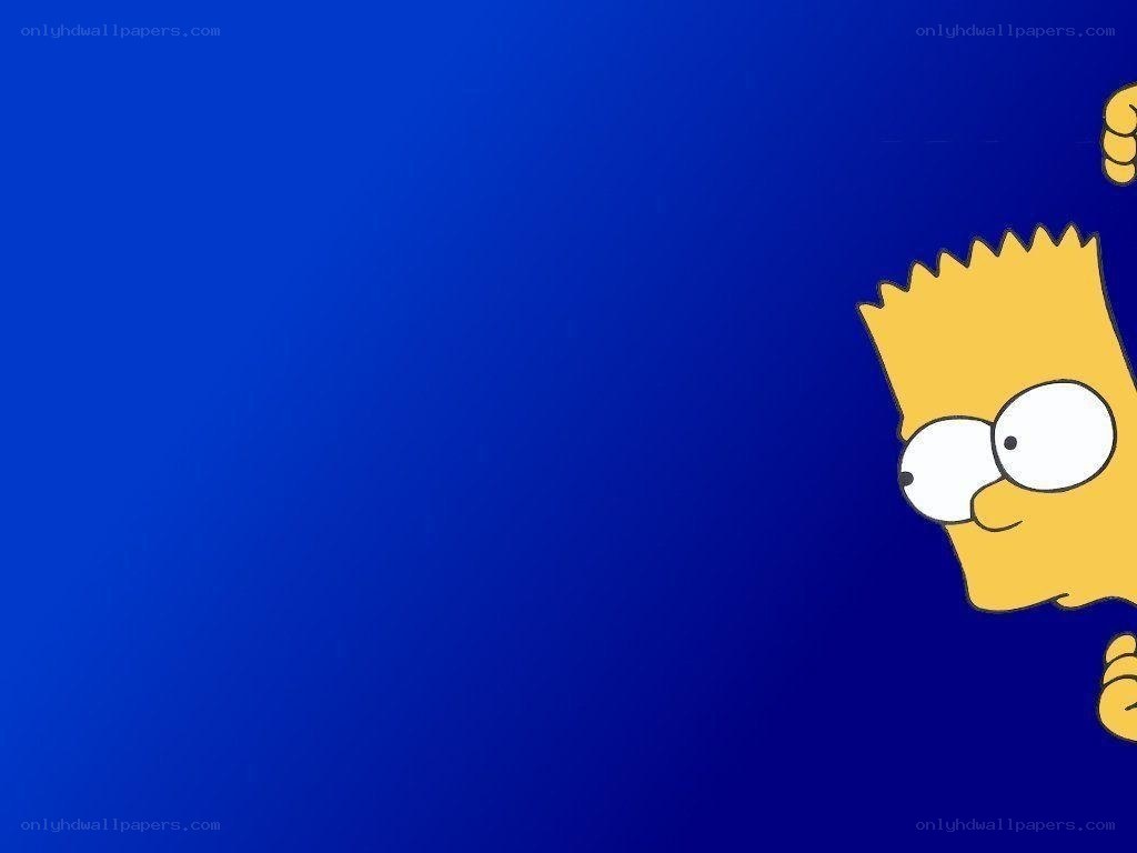 Bart Simpson peeking from right