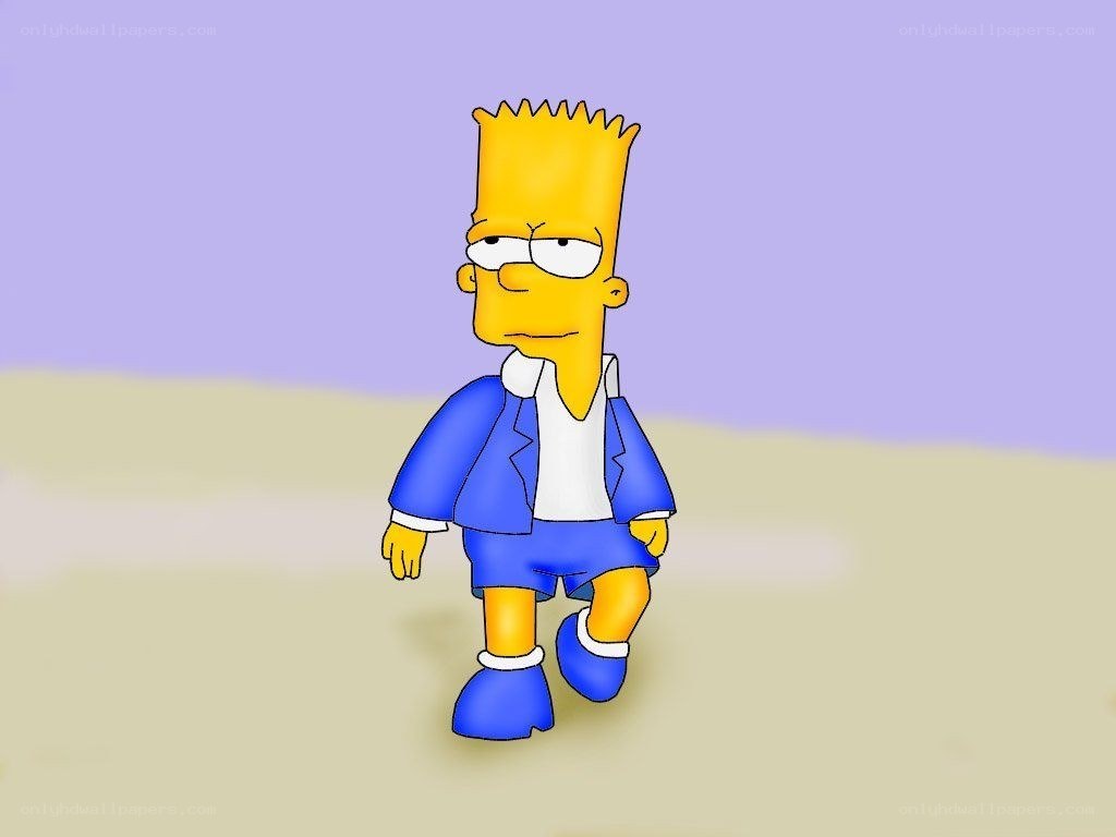 Bart Simpson walking