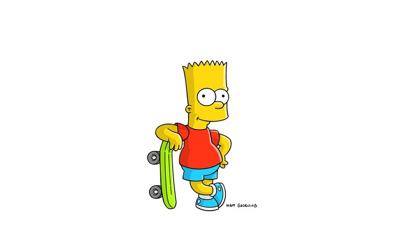 Bart Simpson with Skateboard