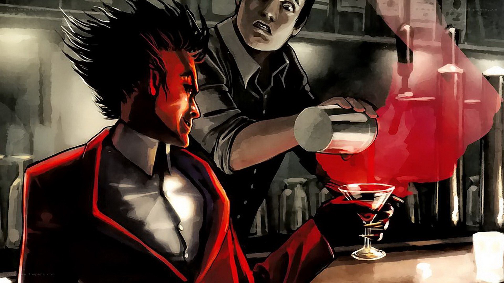 Bartender pouring drink