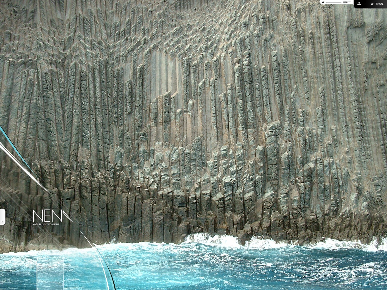 Basalt columns at the coast