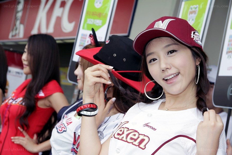 Baseball cheerleaders at event