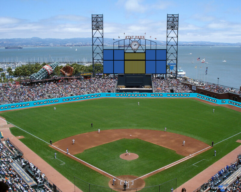 Baseball Game at AT&T Park — Green