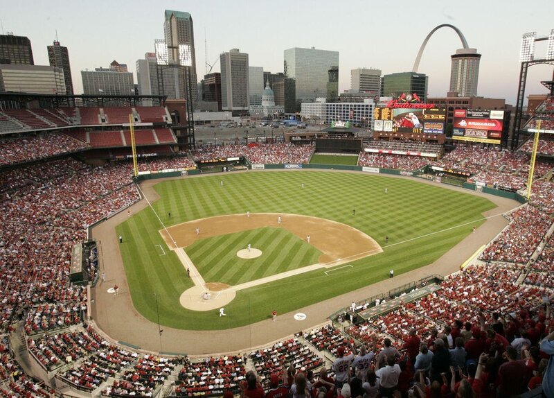 Baseball game at Busch Stadium