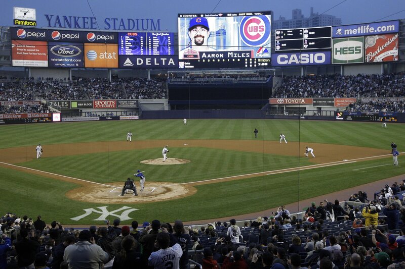 Baseball Game at Night — Green
