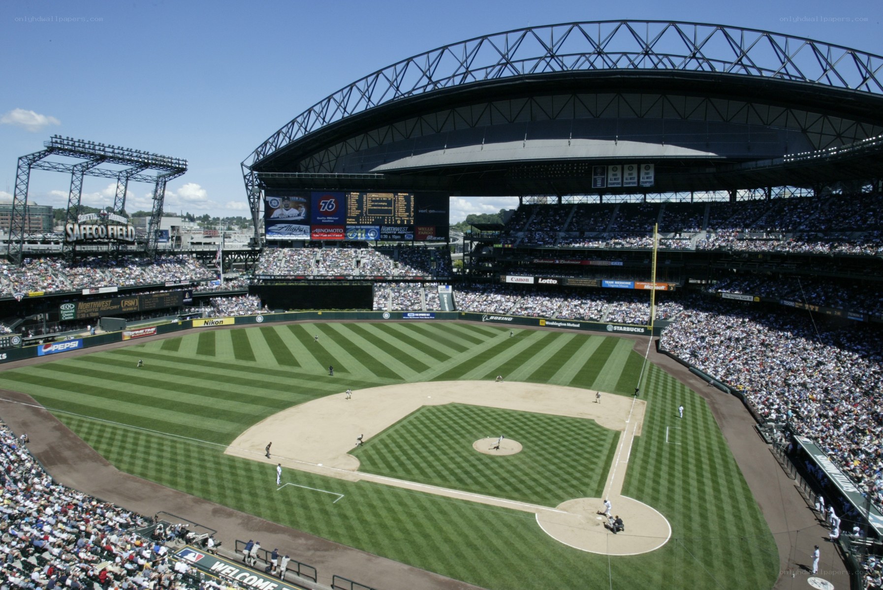 baseball game at safeco field