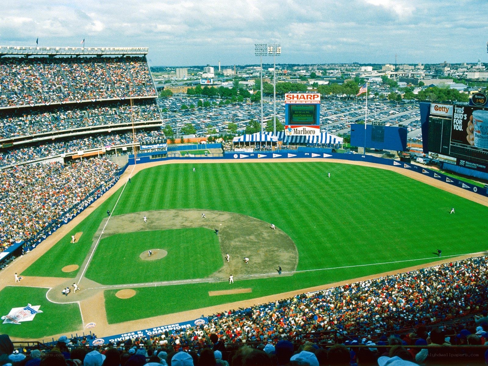 Baseball game at Shea Stadium