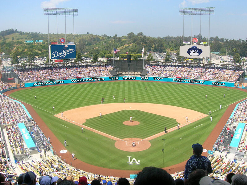 Baseball Game at Stadium — Green, Lively, Afternoon