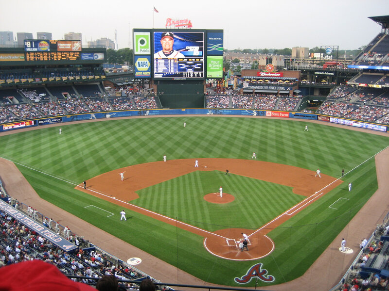 Baseball Game at Stadium — Green