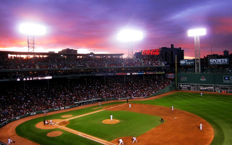 Baseball Game at Stadium — Purple