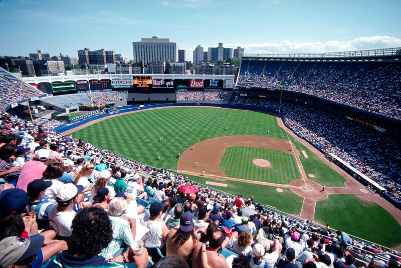 Baseball game at Yankee Stadium