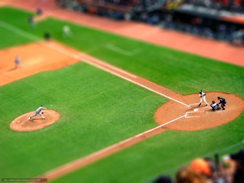 Baseball game in progress