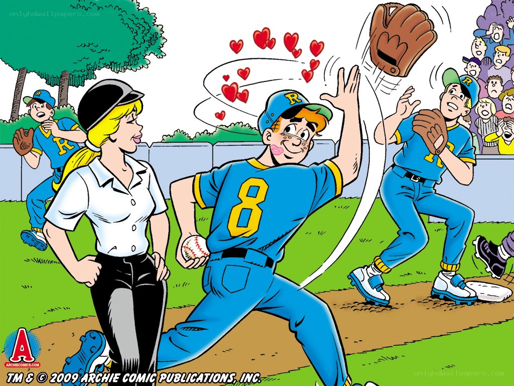 Baseball game with hearts