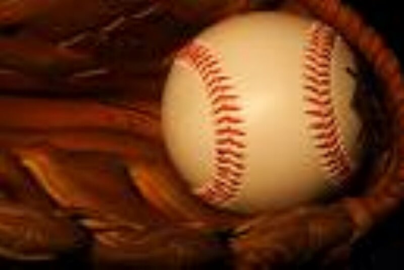 baseball in a glove