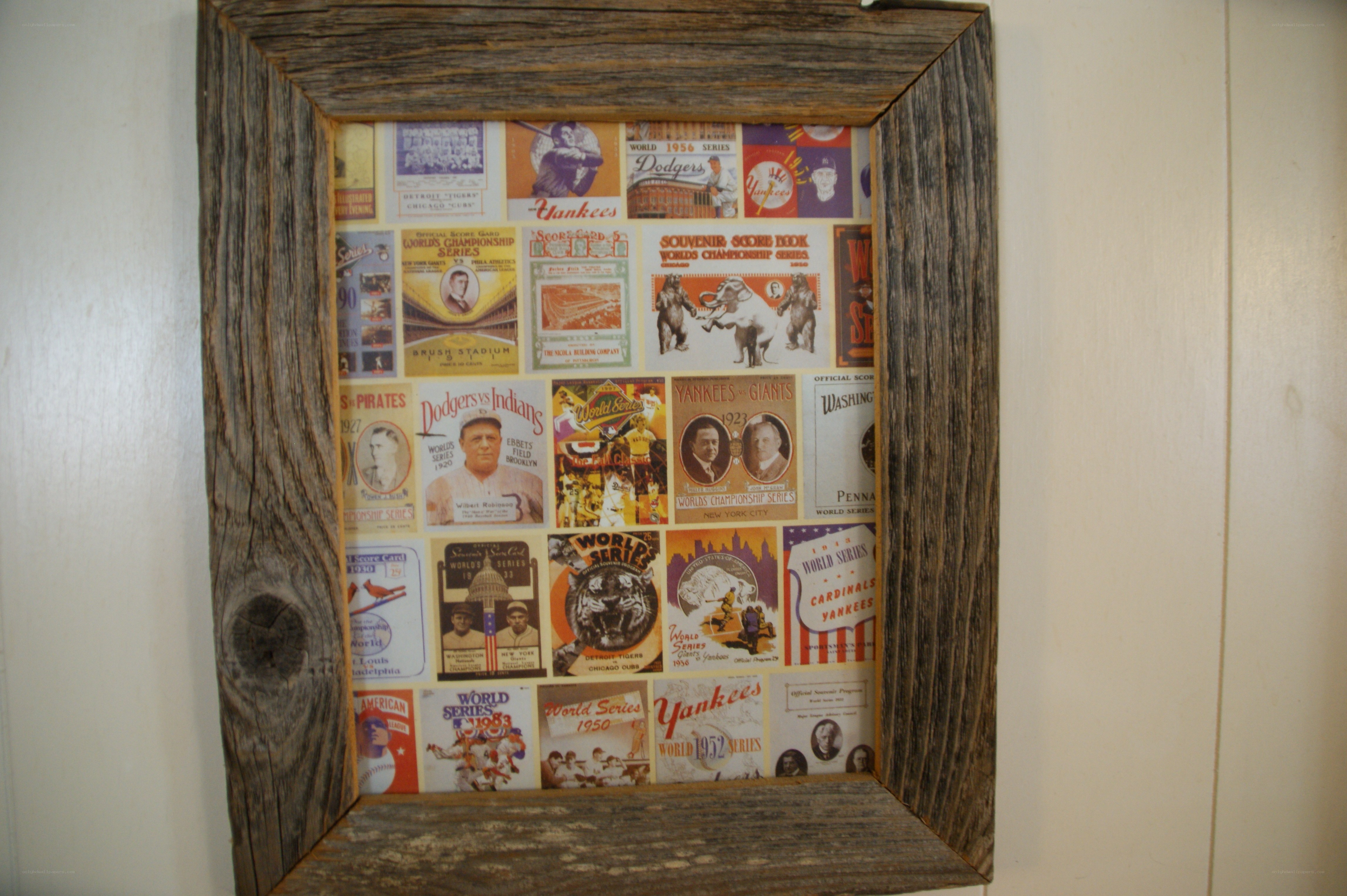 baseball memorabilia collage