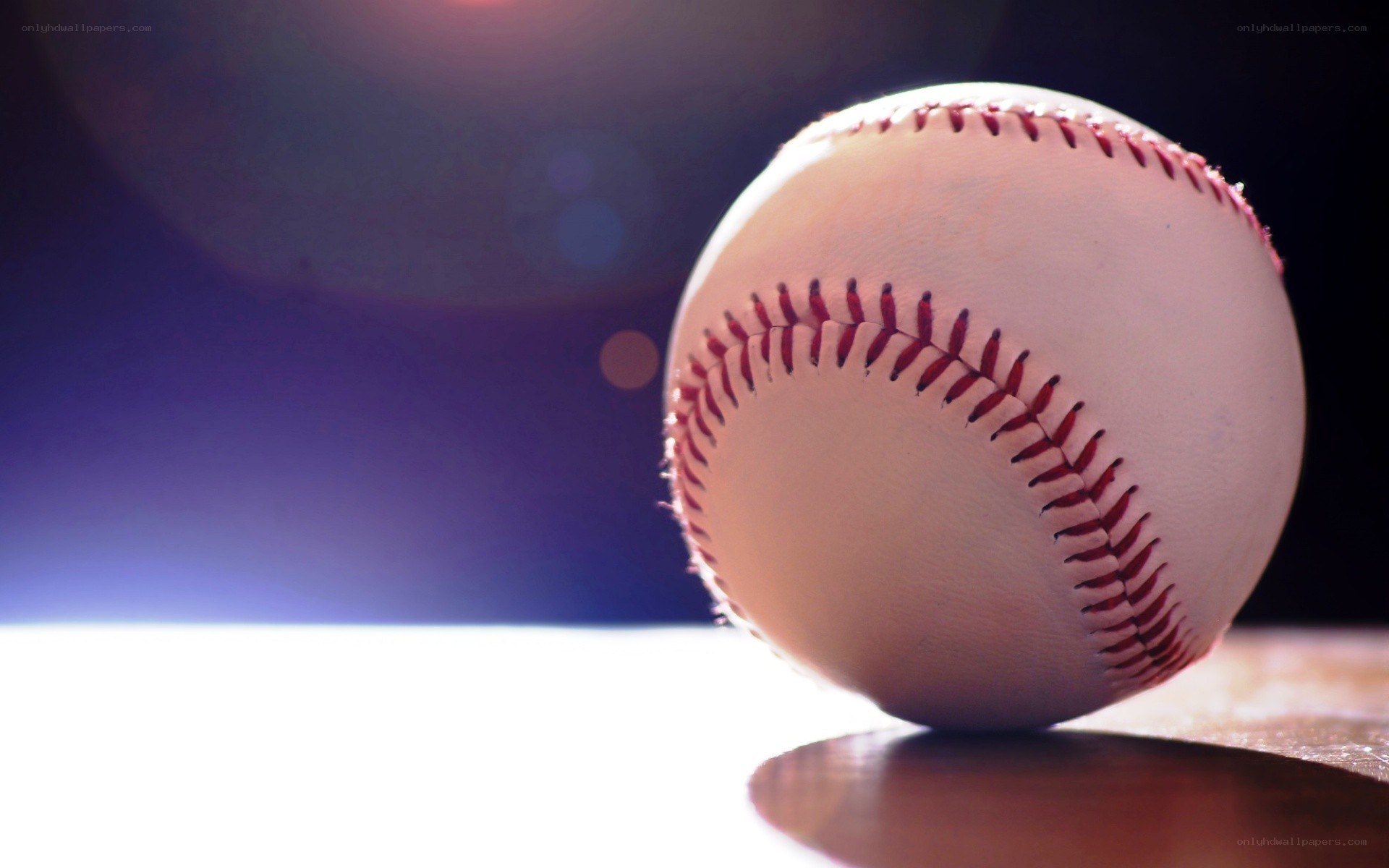 Baseball on a wooden surface