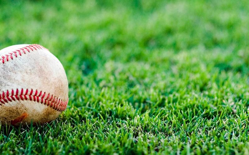 Baseball on Grass — Green, Calm