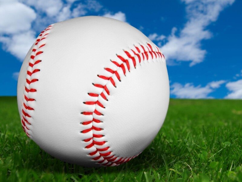 Baseball on Grass