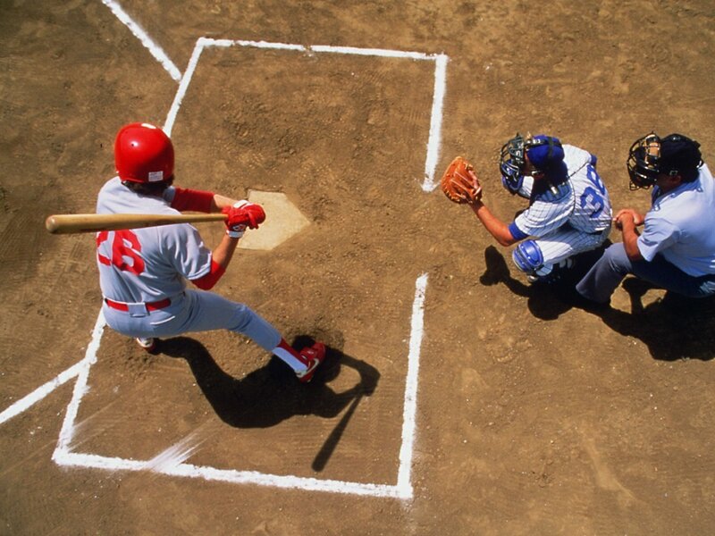 Baseball player at bat